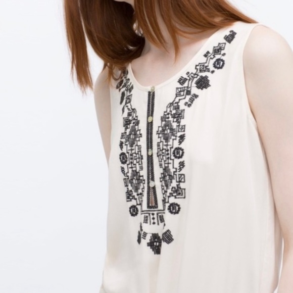 Zara Boho Embroidered Maxi Dress - Picture 5 of 5